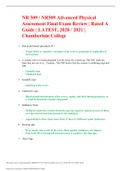 NR 509 &sol; NR509 Advanced Physical Assessment Final Exam Review &vert; Rated A Guide &vert; LATEST&comma; 2020 &sol; 2021 &vert; Chamberlain College