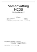 Samenvatting MCOS deeltentamen 2