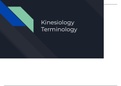 Kinesiology/Anatomy Terminology
