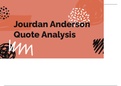 Jourdan Anderson Quote Analysis