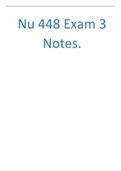 Nu 448 Exam 3 Notes..