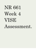 NR 661 Week 4 VISE Assessment.