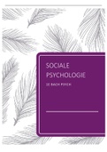 Samenvatting sociale psychologie 