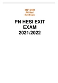 PN HESI EXIT EXAM 2021/2022