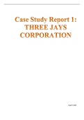 SOC 200 Case Study Report 1 THREE JAYS CORPORATIONN Complete solution 2021