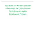 Test bank for Women&rsquo;s Health A Primary Care Clinical Guide 5th Edition Youngkin Schadewald Pritham