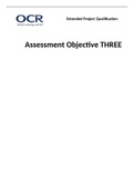 Extended Project Qualification, Assessment Objective 3
