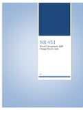 NR 451 Week 6 Assignment: EBP Change Process form 