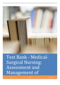 TEST BANK for Medical Surgical Nursing 10th Edition by Ignatavicius & Workman & Rebar & Heimgartner. (Complete Download) All Chapters 1-69. 593 Pages