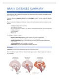 Brain Diseases Summary