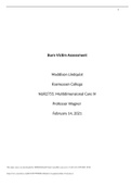 NUR2755: Multidimensional Care IV  Burn Victim Assessment
