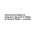 Abnormal Psychology An Integrative Approach 5th Edition By David H&period; Barlow &ndash; Test Bank