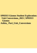 SPH3UI Gizmos Student Exploration:  Unit Conversions_2021 | SPH3UI  Gizmos