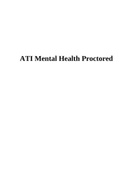ATI Mental Health Proctored