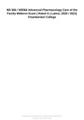 NR 566 &sol; NR566 Advanced Pharmacology Care of the Family Midterm Exam &vert; Rated A &vert; Latest&comma; 2020 &sol; 2021&vert; Chamberlain College