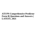 ATI PN Comprehensive Predictor Form B| Questions And Answers | LATEST, 2021