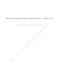 Summary Corporate Finance&comma; ISBN&colon; 9780170446075  Principles Of Management &lpar;fin101&rpar;
