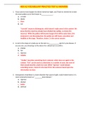 HESI A2 VOCABULARY PRACTICE TEST & ANSWERS