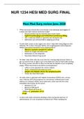 HESI PN Med Surge Exam Review (Questions and Answers) Latest 2020 / 2021
