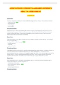 AGNP BOARD EXAM WITH ANSWERS WOMEN&rsquo;S HEALTH ASSESSMENT