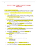 NR 601 FINAL EXAM 2 &ndash; QUESTION AND ANSWERS