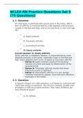 NCLEX-RN Practice Questions Set 5 &lpar;75 Questions&rpar;