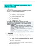 NCLEX-RN Practice Questions Set 7 (75 Questions)