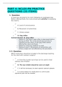 PART 4: NCLEX-PN PRACTICE QUESTIONS (25 ITEMS)