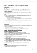Cognitie en Gedrag, samenvatting boek  (H1 t/m H7) en college aantekeningen (1 t/m 8)