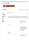 Health History Results &vert; Turned In