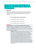 Maternity Nursing (OB Maternal & Newborn) NCLEX Practice Quiz #2 | 75 Questions