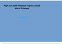 AQA A Level Physics Paper 2 2019 Mark Scheme