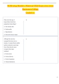 Module 1 & 2 Maternal Child Exam 2021/2022 – Graded A+  | NURS 2633 Maternal Child Exam Bundle