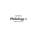 Samenvatting Philology 1: Introduction to Middle English Language and Literature