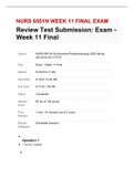NURS 6501N WEEK 11 FINAL EXAM / NURS6501N WEEK 11 FINAL EXAM: LATEST-2021, A COMPLETE DOCUMENT FOR EXAM