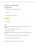FUNDAMENTA 102 Diuretics (Pharm2 Exam4) | GRADED A | Questions and Answer solutions | Download To Score An A