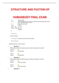 PHA 1500 STRUCTURE AND FUNCTION OF HUMAN BODY FINAL EXAM (A GRADE) – Rasmussen College