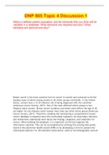 DNP 805 Topic 4 Discussion 1