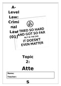 UK Criminal Law - Attempts Study Guide