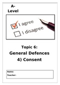 UK Criminal Law - Consent Study Guide
