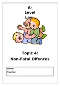 UK Criminal Law - Non-fatal Offences Study Guide