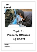 UK Criminal Law - Theft Study Guide