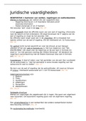 Samenvatting Juridische vaardigheden &lpar;JOSVJ&rpar; toets stof 1e jaar