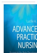 Test Bank Advanced Practice Nursing Essentials for Role Development 4th Edition Joel complete exam solution 100&percnt; practice answered questions 