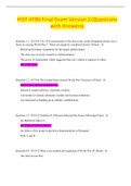 HIST 410N Final Exam Version 2 &lpar;Questions with Answers&rpar;