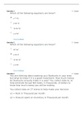 Math 302 Week 7 Knowledge check Q and A