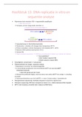 samenvatting celmobi: Hoofdstuk 13: DNA-replicatie in vitro en sequentie-analyse