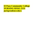 NURSING RNSG 2221 jurisprudence