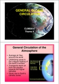 General Circulation of the  Atmosphere