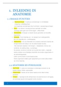 samenvatting anatomie en fysiologie : hoofdstuk 1 een inleiding 